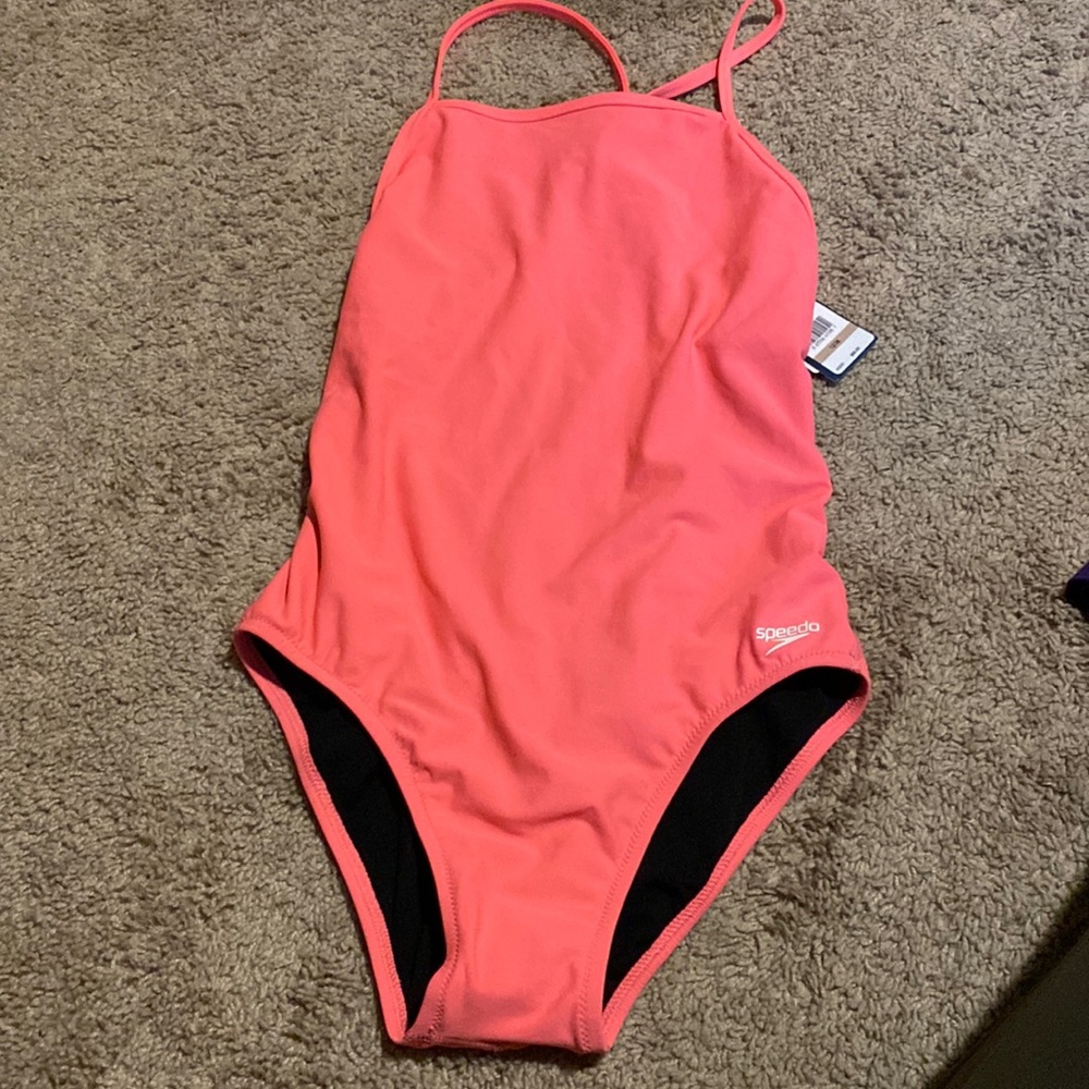 Speedo one piece pink swimsuit